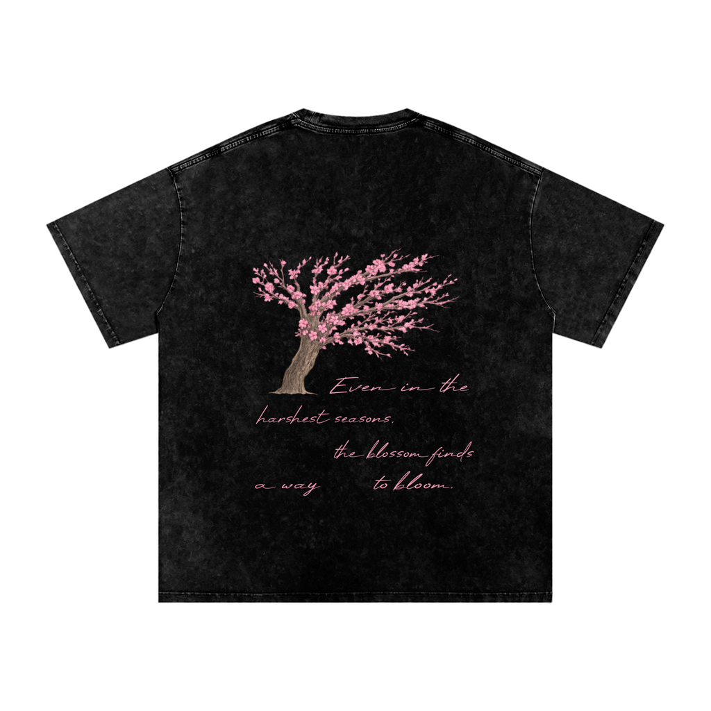 Snow Washed Oversized Cotton T-Shirt