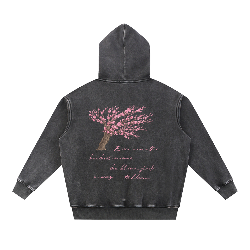 Snow Wash Fleece Oversize Hoodie