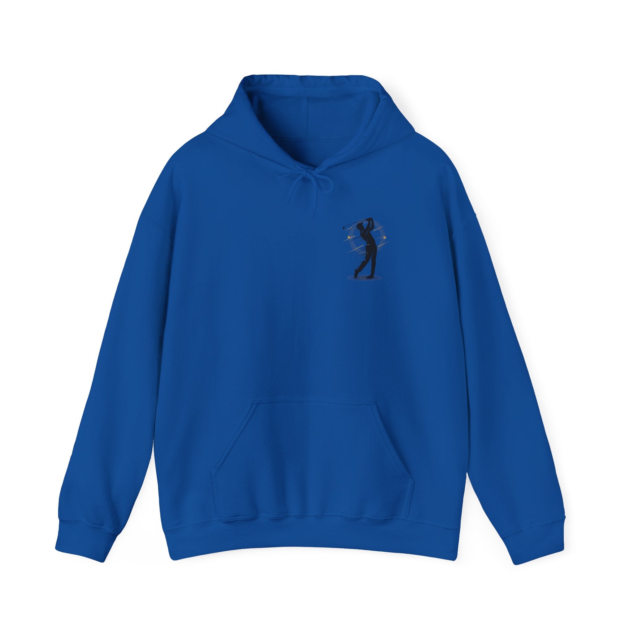 Golf Swing Hoodie — Minimal Golfer Silhouette Pullover with 'Golf Swing' Graphic