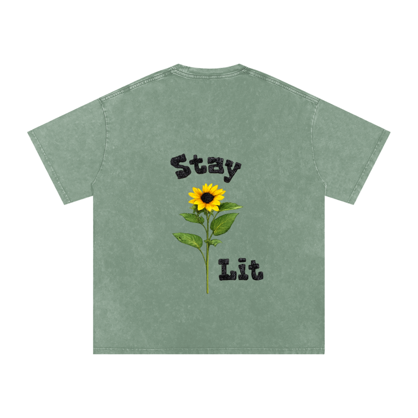 Snow Washed Oversized Cotton T-Shirt