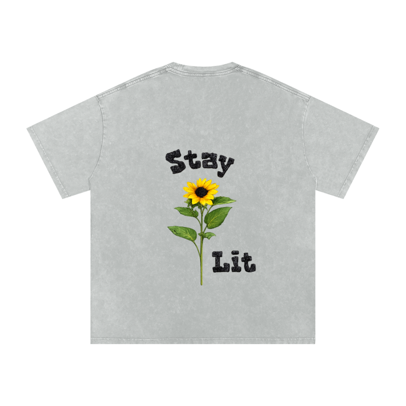 Snow Washed Oversized Cotton T-Shirt