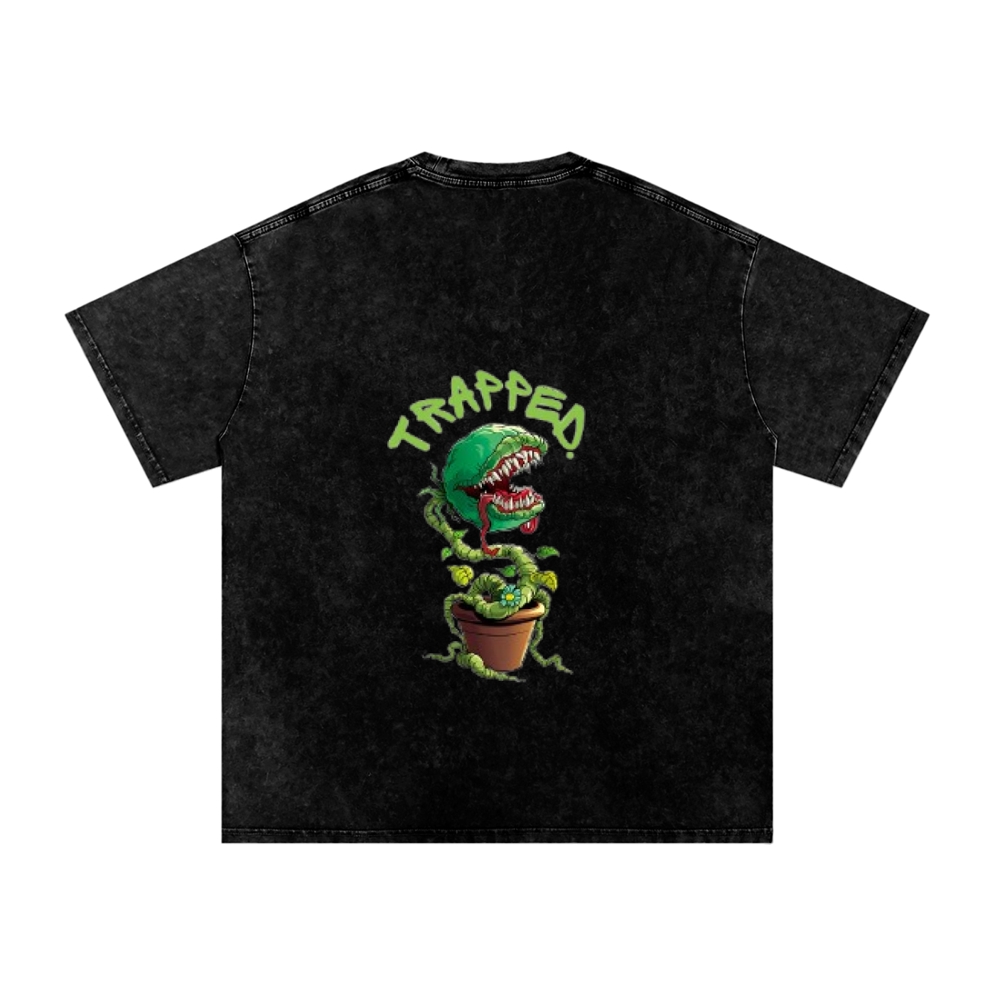 Snow Washed Oversized Cotton T-Shirt