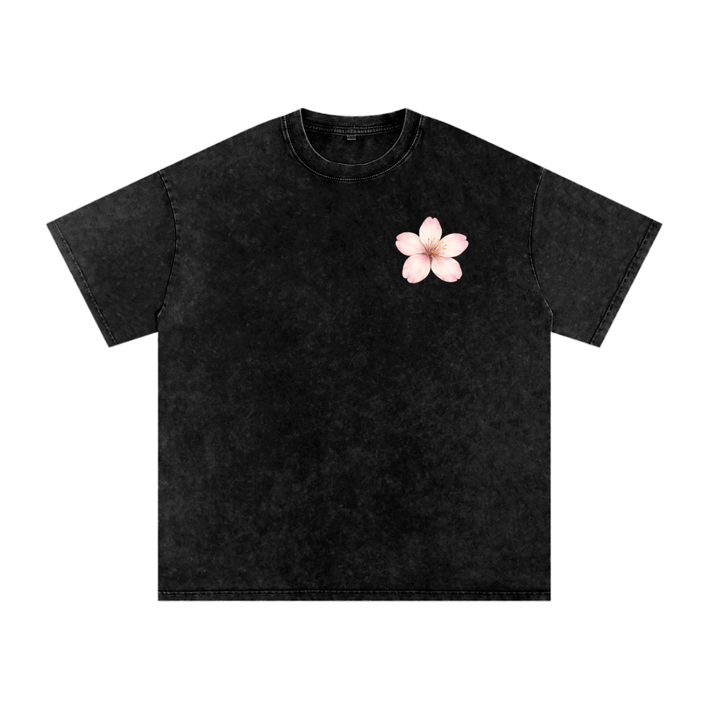 Snow Washed Oversized Cotton T-Shirt