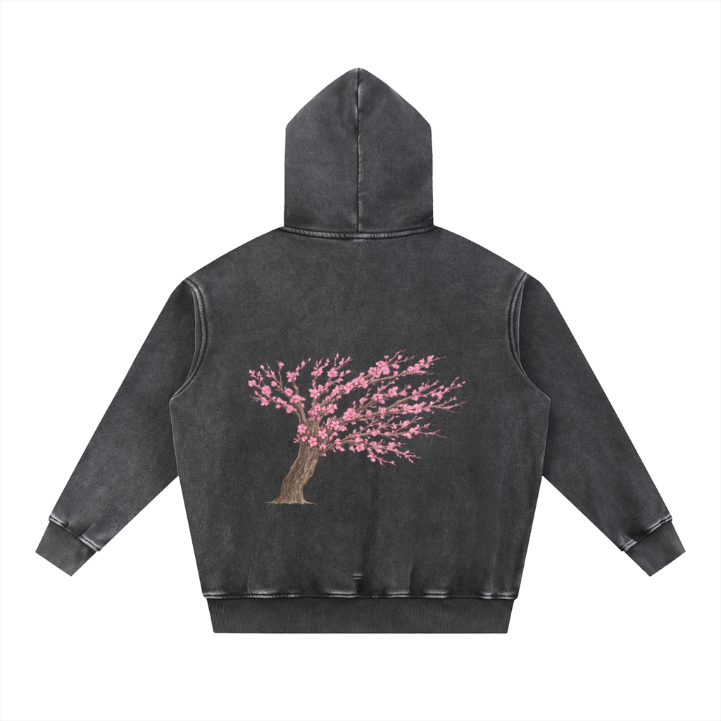 Snow Wash Fleece Oversize Hoodie