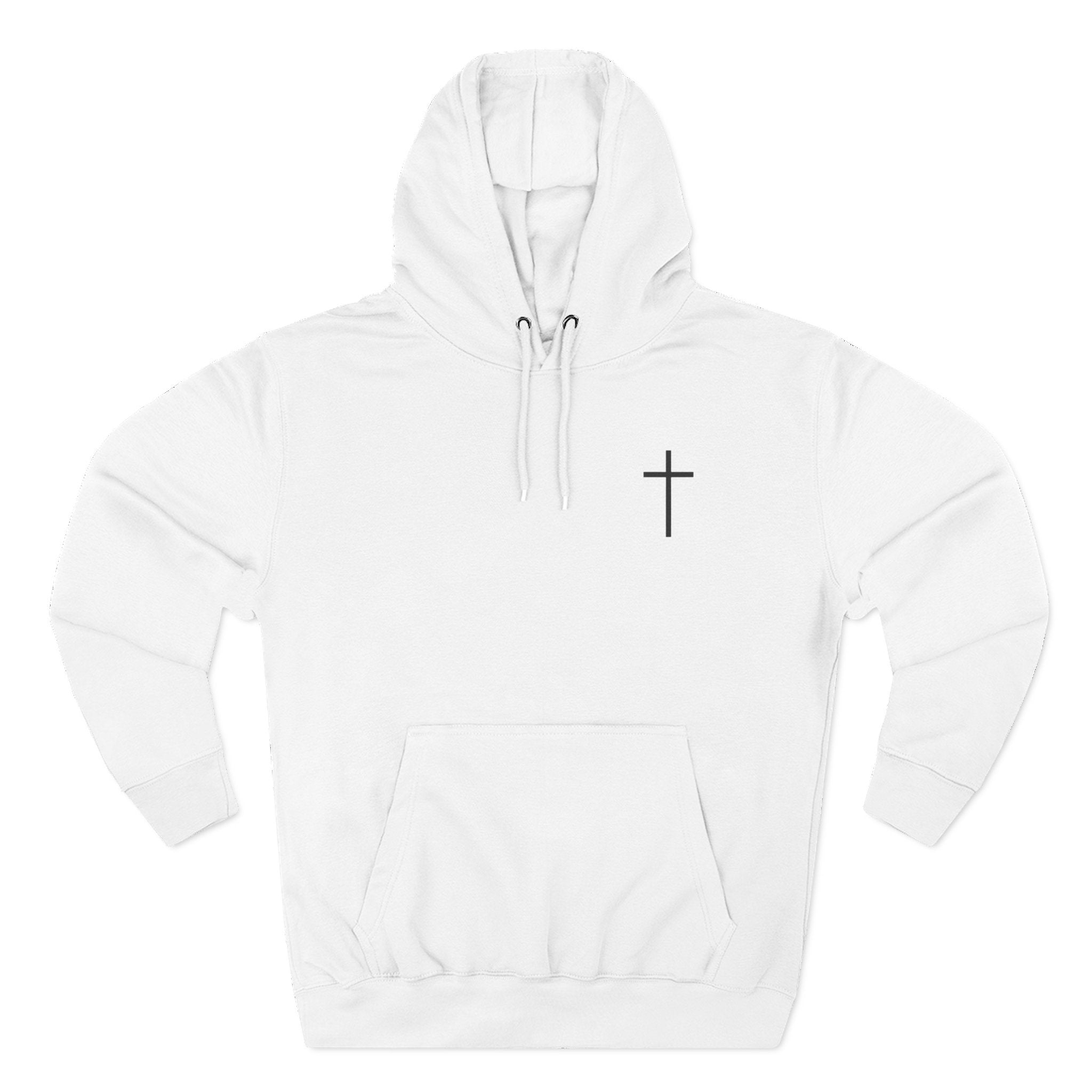 Christian Cross Hoodie — "Can't/Can" Philippians 4:13 Fleece Pullover