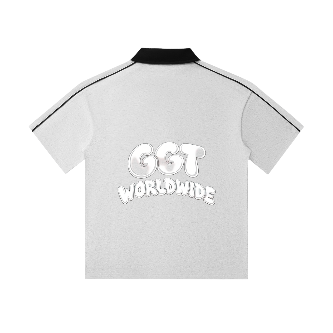 Contrast Collar Short-Sleeve Polo Shirt