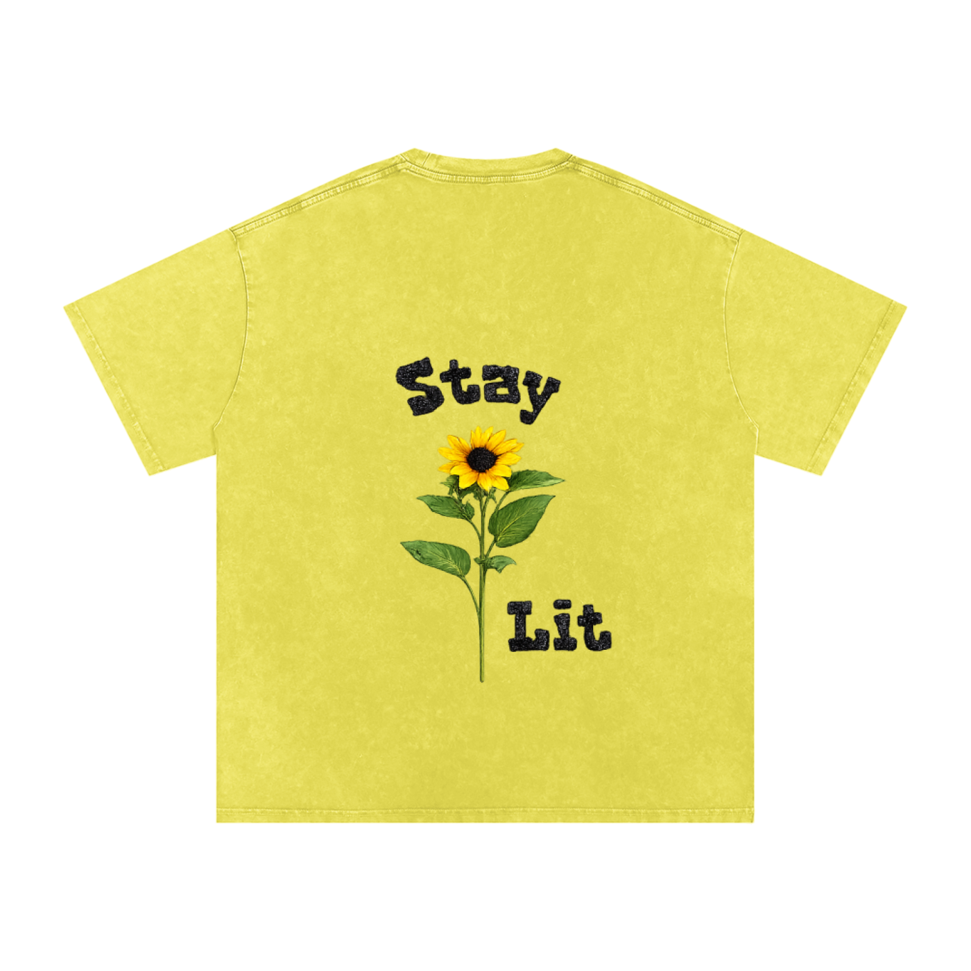 Snow Washed Oversized Cotton T-Shirt