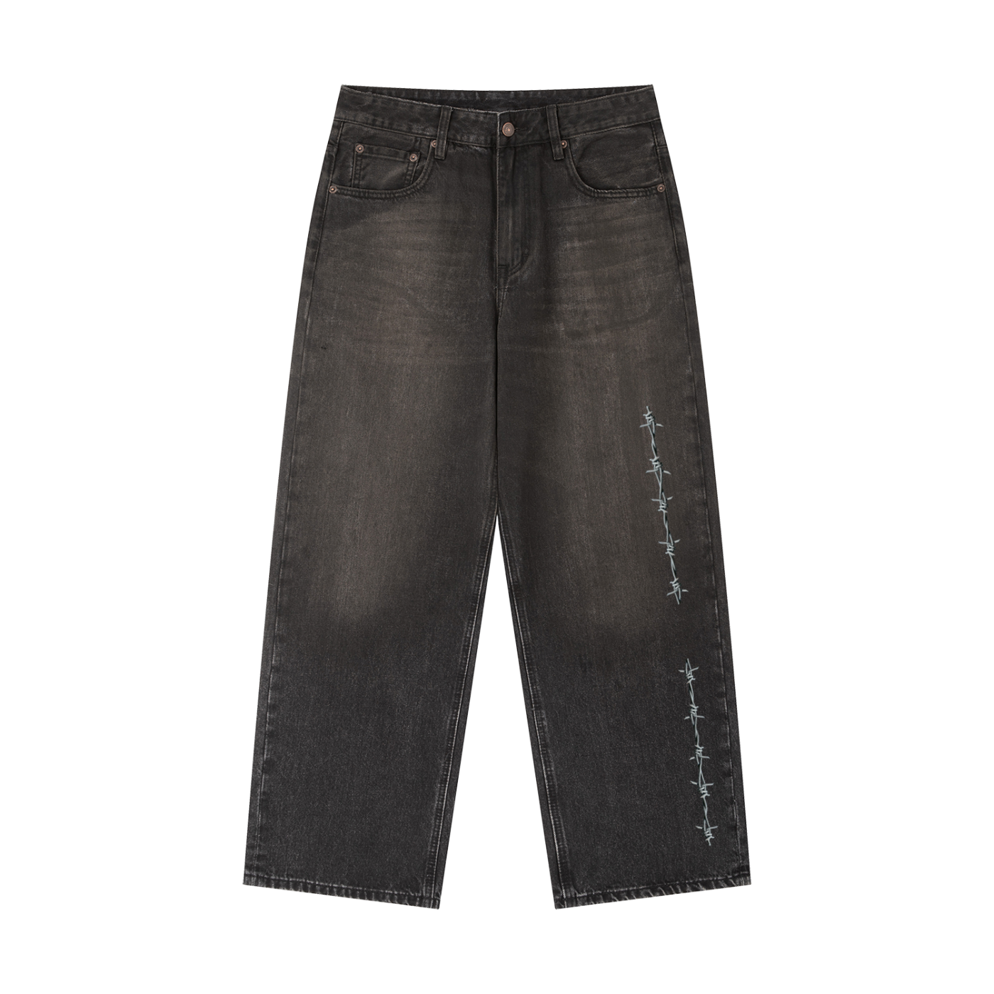 Vintage Wash Heavyweight Denim Jeans