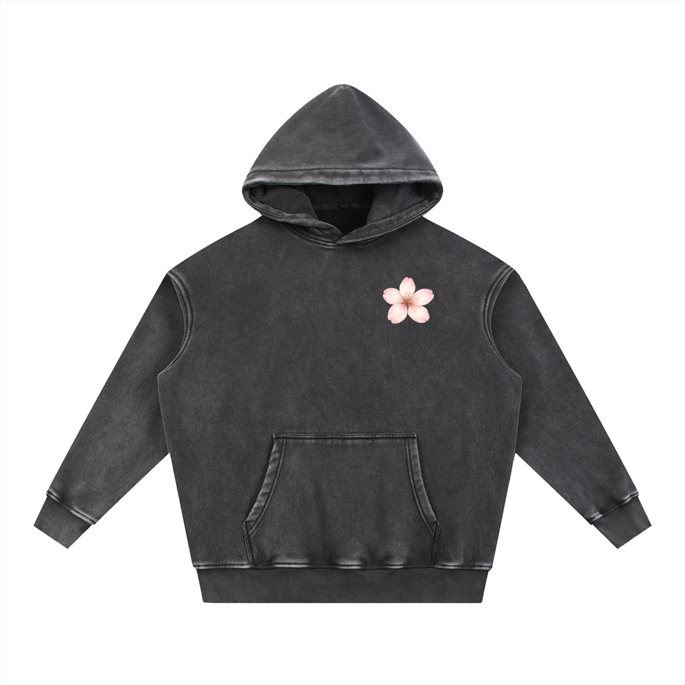 Snow Wash Fleece Oversize Hoodie