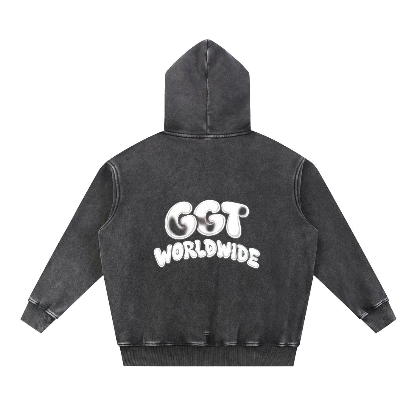 Snow Wash Fleece Oversize Hoodie